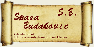 Spasa Budaković vizit kartica